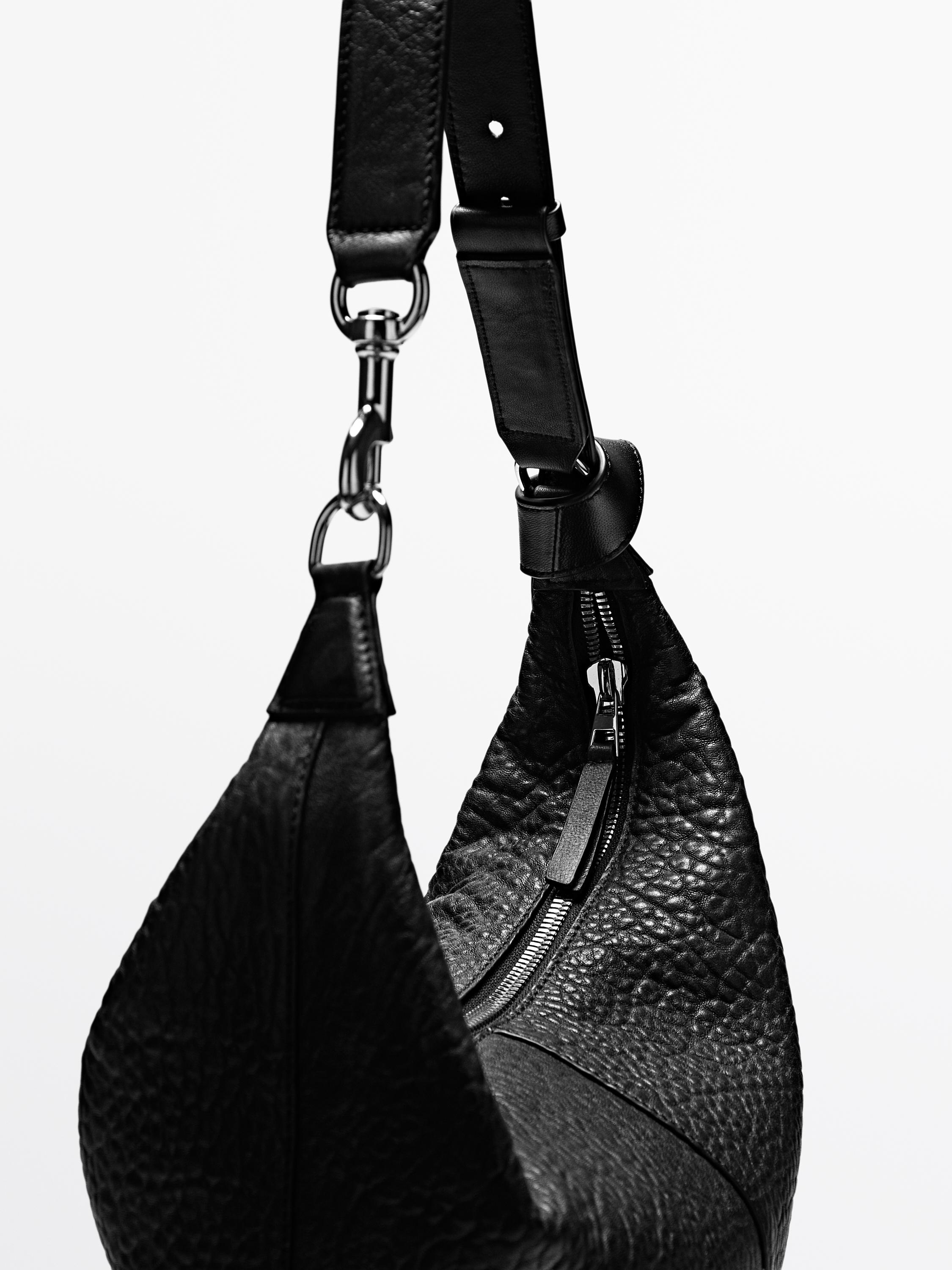 Nappa leather bucket bag